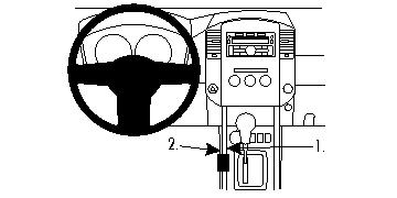 Brodit ProClip montážna konzola pre Nissan King Cab 11-15, na stredový tunel