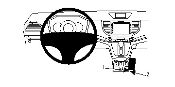 Brodit ProClip montážna konzola pre Honda CR-V 12-15 - nie pre modely s repro na strane stred. tunela