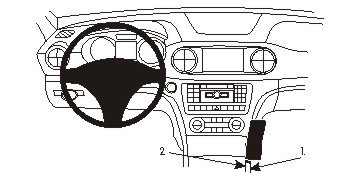 Brodit ProClip montážna konzola pre Mercedes Benz SL-Class 13-21, na stred vpravo