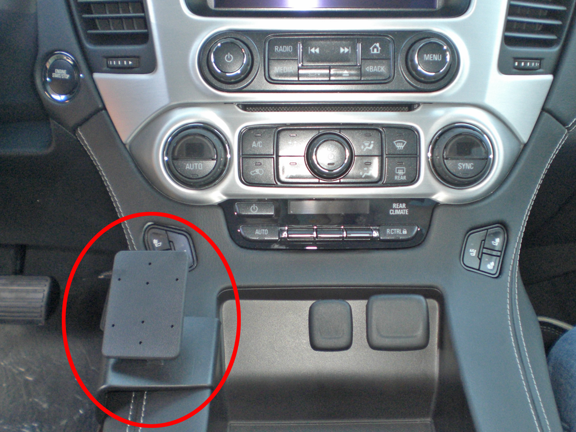 Brodit ProClip montážna konzola pre Chevrolet Suburba/Tahoe/GMC Yukon 15-20, na stred vľavo dolu