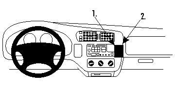 Brodit ProClip montážna konzola pre Chevrolet Blazer S10 98-05, na stred