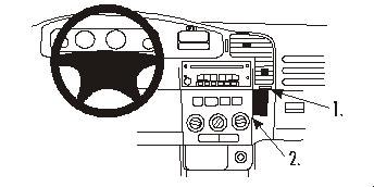 Brodit ProClip montážna konzola pre Opel Zafira 99-04, na stred