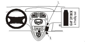 Brodit ProClip montážna konzola pre Citroen Xsara Picasso 00-06, na stred vľavo