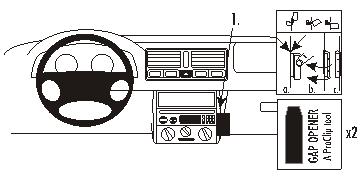 Brodit ProClip montážna konzola pre Volkswagen Golf IV 98-05, na stred