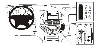 Brodit ProClip montážna konzola pre Toyota Previa 01-06, na stred