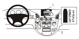 Brodit ProClip montážna konzola pre Mercedes Benz Sprinter 00-06, na stred vľavo hore