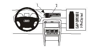 Brodit ProClip montážna konzola pre Audi A4/S4 Avant 02-07/Audi A4/S4 Sedan 01-07, na stred