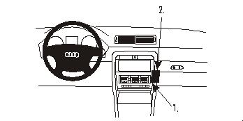 Brodit ProClip pre Audi A4/S4 Avant 02-07, A4/S4 Sedan 01-07, Seat Exeo 09-13, na stred vpravo