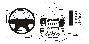 Brodit ProClip montážna konzola pre Ford Escape 01-07/Maverick 01-07, na stred