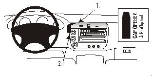 Brodit ProClip montážna konzola pre Honda Civic 01-05, na stred