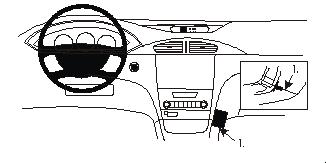 Brodit ProClip montážna konzola pre Renault Laguna 01-04, na stred vpravo