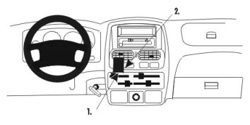 Brodit ProClip montážna konzola pre Nissan King Cab 00-06/Navara 00-05, na stred vľavo dole