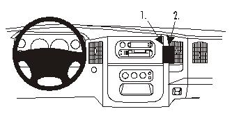 Brodit ProClip montážní konzole pro Dodge Ram Pick Up 1500 02-05 a 2500/3500 03-05, na střed
