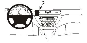 Brodit ProClip montážna konzola pre Mitsubishi Lancer 04-07, na stred