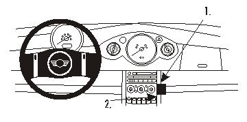 Brodit ProClip montážna konzola pre Mini Cooper Convertible 01-07, Mini Cooper 01-06, na stred