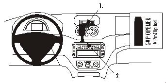 Brodit ProClip pre Citroen C2 03-05 (nie Elegance)/C3 02-05/Pluriel 03-05, na stred