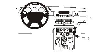 Brodit ProClip montážní konzole pro Land Rover Range Rover 02-12, na střed vpravo