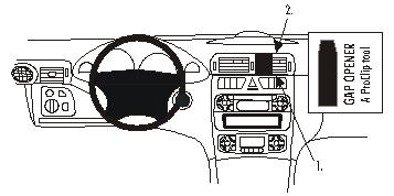 Brodit ProClip montážna konzola pre Mercedes Benz C-Class (180-320) 00-06, na stred