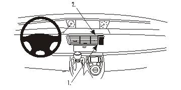 Brodit ProClip montážna konzola pre Citroen C8 02-11/Peugeot 807 02-10, na stred