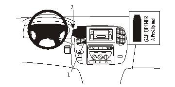 Brodit ProClip montážna konzola pre Toyota LandCruiser 100 02-07, na stred