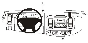 Brodit ProClip pre Renault Trafic/Opel Vivaro/Nissan Primastar 02-10, na stred vpravo