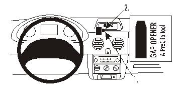 Brodit ProClip montážna konzola pre Nissan Kubistar 04-09, Renault Kangoo 03-07, na stred