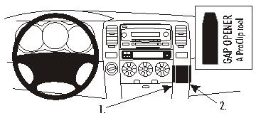 Brodit ProClip montážna konzola pre Toyota 4Runner 03-09, na stred vpravo