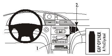 Brodit ProClip montážna konzola pre Chrysler Pacifica 04-09, na stred vpravo