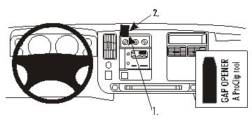 Brodit ProClip montážna konzola pre Chevrolet Express 03-07, na stred