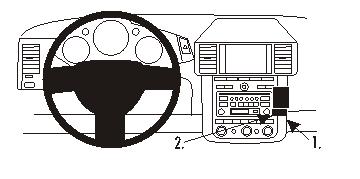 Brodit ProClip montážna konzola pre Nissan Murano 03-08, na stred vpravo