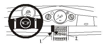 Brodit ProClip montážna konzola pre Mini Cooper - 01-06, Convertible 01-07, na stred