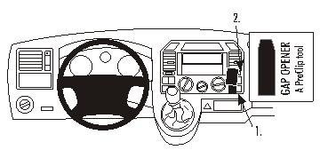 Brodit ProClip Volkswagen T5 Transporter/Pickup 03-09/Shuttle 03-10/Caravelle 04-09, na stred vpravo