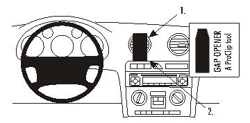 Brodit ProClip montážna konzola pre Audi A3/S3 03-06, na stred