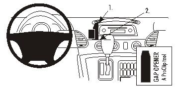 Brodit ProClip montážna konzola pre Mercedes Benz Sprinter 00-06 (len automat), na stred vľavo