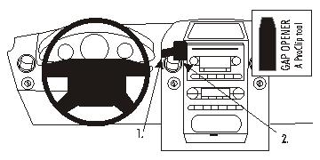 Brodit ProClip montážna konzola pre Ford F-Series 150 04-08/Lincoln Mark LT 04-09, na stred