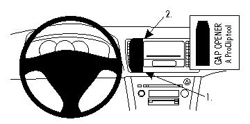Brodit ProClip montážna konzola pre Subaru Outback/Legacy 04-09, na stred vľavo