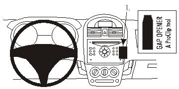 Brodit ProClip montážna konzola pre Subaru G3X Justy 04-07/Suzuki Ignis 04-09, na stred