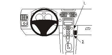 Brodit ProClip montážna konzola pre Volvo C30 07-15/C70 06-15/S40 04-12/V50 04-12, na stred vpravo