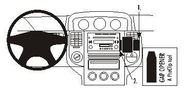 Brodit ProClip montážna konzola pre Nissan X-Trail 04-07, na stred vpravo