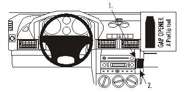 Brodit ProClip montážna konzola pre Land Rover Freelander 04-06, na stred
