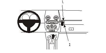 Brodit ProClip montážna konzola pre Volkswagen Beetle 98-11, na stred