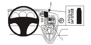 Brodit ProClip montážna konzola pre Pontiac Vibe 03-08/Toyota Matrix 03-04, na stred