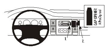 Brodit ProClip montážna konzola pre Dodge Dakota 2WD 01-04, na stred