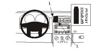 Brodit ProClip montážna konzola pre Chevrolet Equinox 05-09/Pontiac Torrent 06-09, na stred