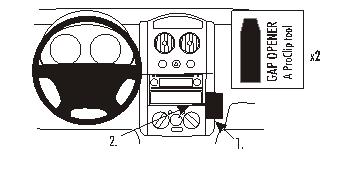 Brodit ProClip montážna konzola pre Chevrolet Aveo 04-06/Kalos 05-09, na stred