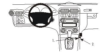 Brodit ProClip montážna konzola pre Mercedes Benz C-Class (180-320) 00-11, na stred