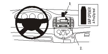 Brodit ProClip montážna konzola pre Nissan Micra 03-10, na stred