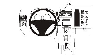 Brodit ProClip montážna konzola pre Volvo C30 07-15/C70 06-15/S40/V50 04-12, na stred