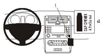 Brodit ProClip pre Mercedes Benz A-Class 05-12 (len Elegance a Avantgarde), na stred vpravo dolu