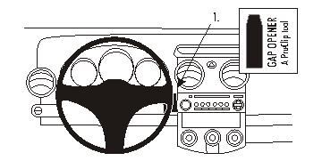 Brodit ProClip montážna konzola pre Mitsubishi Colt 05-08, na stred vpravo